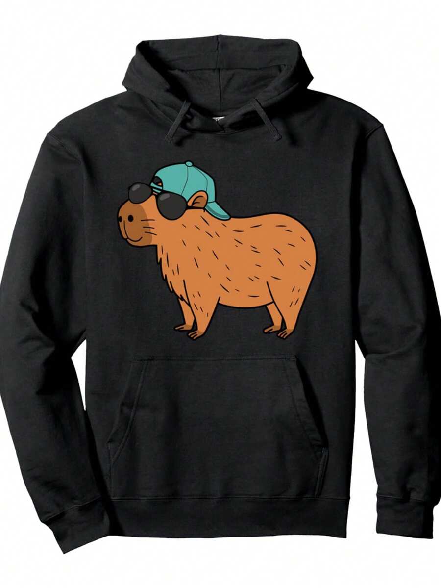 Cool Capybara Kawaii Rodent Funny Capybara Lover Pullover Hoodie