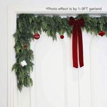 9FT Christmas Cedar Garland Artificial Real Touch Thickness Realistic Greenery Pine Garland For Mantle Fireplace Outdoor Indoor Christmas Decorations Home Decor Room Decor - Multicolor - View 10