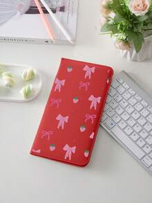 Cherry Bow Car Registration And Insurance Holder, PU Leather Glove Box Organizer,Car Registration And Insurance Holder, Auto Truck Document Wallet Travel Essentials Travel School Back To School School Supplies Holiday Holiday Essentials Vacation Accessories Passport Passport Cover Passport Holder,Ideal Gift For Car, Truck, Motorcycle And Trailer Owners, Also Great As A Christmas, New Year Gift