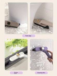 Spazzola per pulizia bagno e cucina 3 in 1, rotazione a 360°, per pulire le scanalature - Spazzola con setole rigide, adatta per pareti e pavimenti