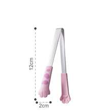 日式猫爪造型食物夹，可爱卡通烹饪夹，不锈钢烧烤夹，三明治烘焙夹，厨房工具，厨房钳子，餐具，厨房配件，厨房用品 - 彩色 - 查看 19