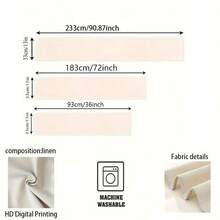 一件式亚麻圣诞主题桌旗 - 饰有粉色姜饼图案、圣诞老人、棒棒糖和长袜。耐用的涤纶长方形桌布，适合乡村节日装饰，多种尺寸可选。适用于餐桌、厨房聚会、乡村圣诞室内装饰、节日餐厅装饰等。 - 彩色 - 查看 13