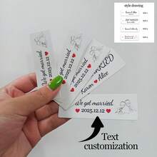 定制卡纸、定制名片纸、定制姓名标签、定制您的姓名、定制姓名、婚礼标签、婚礼卡纸、派对卡纸、盒卡纸、定制婚礼标签、个性化婚礼姓名标签、派对标签 - 矩形吊牌 - 查看 10