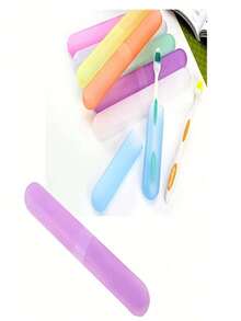 1/5pcs Travel Toothbrush Case - Portable Plastic Container For Storing Toothbrush Heads, Suitable For Daily Use And Travel - Available In Multiple Colors - Multicolor - View 5