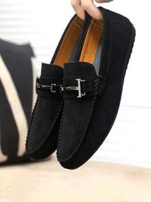 2025 Spring/Summer New Solid Color Fashion Loafers For Men, Breathable -On Casual Driving Shoes (Loafers Tend To Run Small, Big-Footed Customers Are Advised To Order One Size Up)