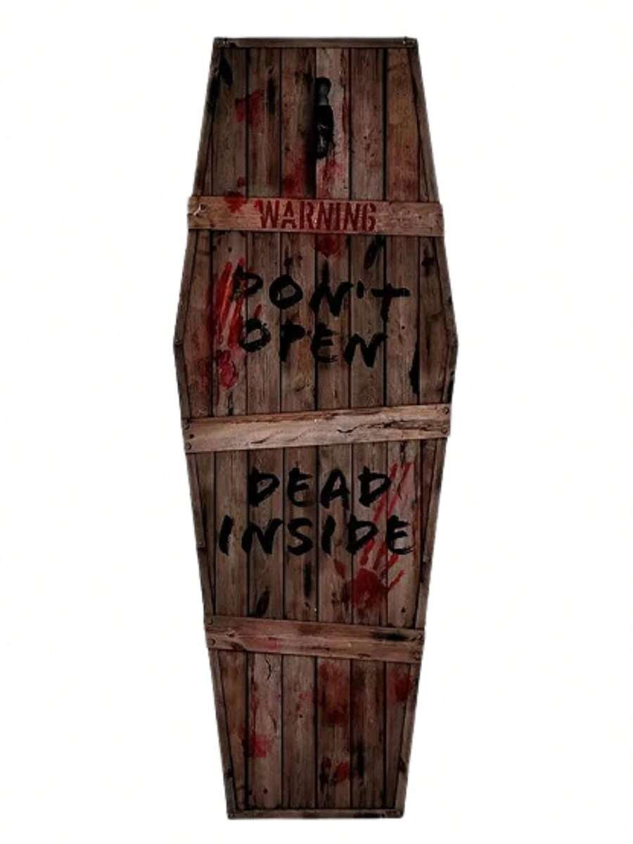 Hanging Decoration - Halloween Coffin 1 Unit Scare - Rỉ Nâu - Xem 1