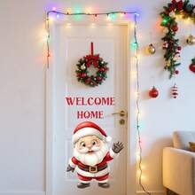 Christmas Window Stickers, Cute Santa Claus Snowman Glass Window Decals Door Stickers Decoration, Suitable For Holiday Christmas Nursery Playroom Bedroom Classroom Kindergarten Wall Stickers Room Decor Wall Sticker Wall Decor Home Decor Christmas Decorations Christmas Decorations Home