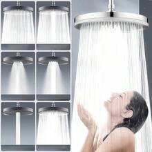 DAHAN 9'' Regaderas para Baño 6 in 1 Multifuncional Cabeza de Ducha Regadera de Lluvia de Alta Presión ABS Galvanoplastia Rotacion de 360 Ángulo Ajustable Redondo Regaderas Fija para Baño Hotel SPA - como en la foto - Ver 8