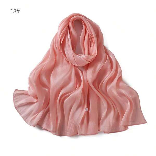 1 Stück eleganter einfarbiger Polyester-Schal, geeignet für alle Jahreszeiten