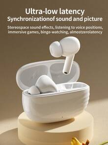 无线耳塞、耳机、 - 兼容苹果和安卓系统，内置麦克风，防汗，电池续航时间长达 24 小时 - 白色，耳机 > 无线， - S32 - 查看 1