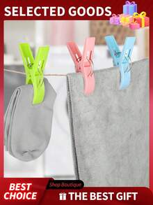 1/4/8/Pcs Large Colored Clothespins, Beach Towel Clips, Multifunctional Towels, Beach Chairs, Etc., Durable And Colorful (Yellow, Red, Blue,Green), Towel Clips,Plastic Hanger, Chair Clips, Towel Racks, Windproof And Colorful, Suitable For Bathroom Accessories Drying Quilts And Clothes, Pool Chairs, Sun Loungers, Outdoor Activities And Beach Travel