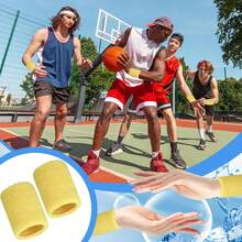 12 Pcs Sports Wristbands Sports Absorbent Wristband Wrist Athletic Sweat Bands