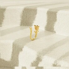 1 Simple U-Shaped Tulip Nose Stud, Niche Design, No Need To Punch The Nose Clip, Suitable For Women To Wear Daily Body Jewelry, Give Friends A Holiday, Birthday Gift, Unisex - 金色 - 查看 6