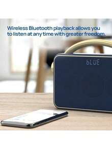 PHILIPS TAR2768 便攜式藍牙音響 家用無線收音機 長續航電池 複合材質耐用設計 藍色 - 藍色 - 查看 2