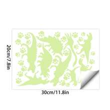 夜光恐龙爪印墙贴 - 自粘可移除PVC贴纸，适用于儿童卧室、游戏室、客厅天花板装饰、婴儿房、女孩房装饰、婴儿用品、装饰品 - 牆藝 - 查看 17