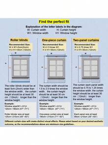 1pc Perforated Vintage Floral Leaf Pattern Semi-Sheer Curtain, Farmhouse Style For Bedroom, Study, Balcony, Living Room, Casement Window - Multicolor - View 5