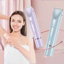 二合一女士电动剃须刀，女士电动毛发修剪器，女士电动比基尼修剪器，适用于面部、手臂、腿部和身体，是理想的新年礼物