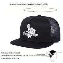 1Piece Men Letter Embroidered Hip Hop Hat Mesh Hat Outdoor Adjustable Sunscreen Leisure Hat Spring Autumn Travel Tourism Beach Vacation - Multicolor - View 2