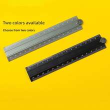 30cm Folding Ruler Simplified Aluminum Alloy Straight Ruler Students Multifunctional Drawing Measuirng Tool Metal Stationery Ruler