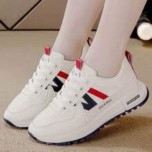 Zapatillas Deportivas para Mujer, Estilo Casual Moderno con Detalles de Color Vibrante para Uso Diario - Rojo - Ver 1