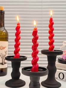 4 Spiral Christmas Candles, Home Decoration Aromatherapy Candles, Including Aromatherapy Candle Set, Christmas Slender Candle Center Decoration, Christmas Home Decoration Paraffin, Home Atmosphere Decoration, Home Candle Holder Gift Suitable For Giving Gifts To Women, Winter Gift Christmas Decorations Room Decor, Christmas Gifts