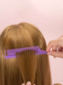 Pointed Tail Aluminum Comb Hair Salon Highlighting Sectional Parting Comb Fine-Toothed Anti-Static High-Temperature Resistant Styling Brush For Hairstylists,Rat Tail Comb With Ergonomic Handle & Technology - Detangling Hair Comb For Wet/Dry Hair, Sensitive Scalp, Braids, Dreadlocks, Extensions - Durable Styling Tool For Precise Styling (Professional & Home Use), Comb For Hair Stylist - Multicolor - View 9