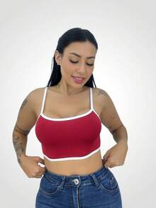 Kit 3 Top CROSSED BICOLOR Backless Cropped Comfortable Workout Gym - 黑色 - 查看 4
