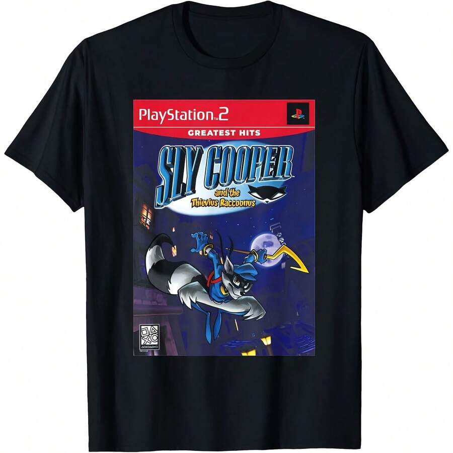 Camiseta del videojuego Sly Cooper y la banda de los ladrones - Negro 6 - Ver 1