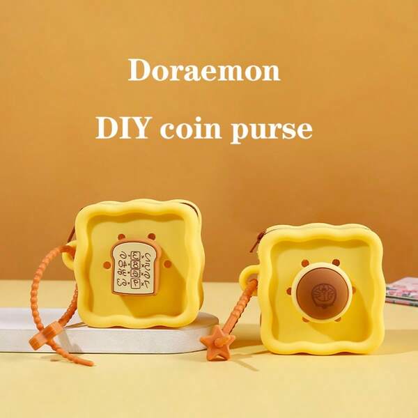 Cartera de silicona de Doraemon Zero, billetera de mujer de anime, monedero de dibujos animados lindo para monedas y dinero, bolsa de almacenamiento multifuncional, bolsa decorativa para auriculares