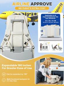 Vacuum Compression Backpack - Travel Compression Laptop Backpack For Business, Waterproof, Spacious Weekend Bag, Unisex Casual Daypack, Black Travel Backpack For Men, Functional Space-Saving Compression Backpack With 3D Foam Shoulder Straps, Adjustable Non-Slip, Lightweight Durable Nylon Material, Foldable, Non-Fading, Ideal For Students And Leisure Travel