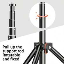 带手机支架的灵活鹅颈三脚架，便携式金属三脚架，适用于直播、视频博客、烹饪、健身、视频录制和观看，适合暑假、旅行、户外活动、直播、稳定录制假期旅行户外活动稳定录制 - 彩色 - 查看 4