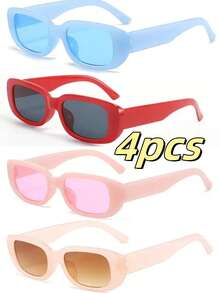 1 Pair, 7 Pairs, 4 Pairs, 20 Pairs, 18 Pairs Unisex Square Colorful Fashion Eyeglasses, Casual For Beach, Party, All Seasons - Multicolor - View 15