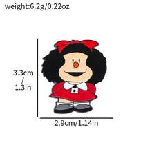 1 Classic Cartoon Badge - Cute Mafadaename Badge, Vibrant Colors, Durable Acrylic Badge For Clothing, Backpacks, Jackets - Unique Gift For Friends, Apparel Accessories, Lively Design, High-Quality Badge, Backpack Accessories, Fashion Accessories, Retro Aesthetics, Funny Style, Durable Material, Sturdy Construction, Decorative Badge, Logo Collection - Multicolor - View 11