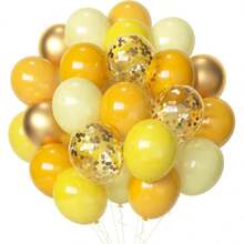 35/60 pièces Ensemble de ballons en latex épais violets, ballons premium de 12 pouces vert sauge, bleu canard, jaune rétro, brun noix de coco. Avec des ballons confettis. Idéal pour les anniversaires, mariages, révélations de sexe, baby showers, fêtes de tournesols, remises de diplômes, décorations de fête.