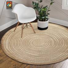 1件/10件 仿木纹图案浴室防滑垫，法兰绒材质，圆形地垫，毛绒装饰，适用于浴室、门口、厨房、客厅等场合，可机洗，防滑，圣诞装饰，理想礼物