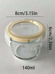 Thick Glass Food Storage Container Jar Airtight Seal Lid,Food Storage Containers With Lids - Perfect For Picnics, Meal Prep, Fridge Organization , Suitable For Baby Food, High Temp Microwave & Freezer, Mini Portable Cute & Durable Design - Multicolor - View 4