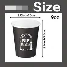 10/20/40 piezas Vasos de 9oz para fiesta de 40 cumpleaños - Muerte a mis 30s Decoraciones de fiesta de 40 cumpleaños - Descansa en paz a mis treinta Vasos de fiesta de 40 cumpleaños Suministros desechables de mesa - Recuerdos de fiesta de 40 cumpleaños para mujeres y hombres Decoraciones de 40 cumpleaños - 30 - Ver 3