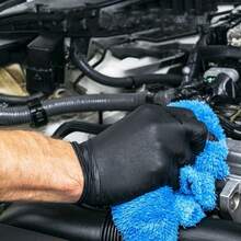 100/50/4pcs Black, Disposable Nitrile Gloves, Hair Removal, Fingertip Design, Kitchen Cleaning Tool, Mother's Gift, Protects Mother's Hands, A Kitchen Essential, Christmas Cleaning Tool Cheap Powder-Free Latex-Free Gloves,Hair Removal Household Cleaning Gloves, Waterproof Gloves - Multicolor - View 5