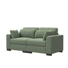 Multi Person Combination Sofa,Highly Resilient Sponge,Solid Wooden Frame,Single Seater Sofa,Storage Bench,Corduroy Sectional For Living Room,Anti-Scratching - Màu xanh Ô liu - Xem 15