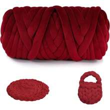 1 Roll Chunky Iceland Yarn, DIY Bag, Handmade Knitting, Pillow, Cat Bed, Super Thick Stuffing Yarn Strips, Suitable For Weaving Various Items, No Tools Needed, Hands-On Crafting For Bags, Baskets, Pillows, Pet Beds, DIY Crafts - Multicolor - View 2