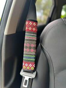 Car Steering Wheel Cover, Without Inner Ring, All-Weather Universal Safety Belt Shoulder Protector, Surface Linen Material, Anti Strangulation, Anti Slip, Anti Sweat, Anti-Aging, Wear-Resistant And Durable, Car Steering Wheel Protective Cover - Red Linen Steering Wheel Cover - View 7