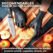 SELECTSHOP Pack De 100 Guantes De Nitrilo Vinil Desechables Sin Polvo Guante Industrial Resistente De Alta Calidad Libre De Látex Guantes Protectores Dise?o Ambidiestro - Rojo y blanco - Ver 3