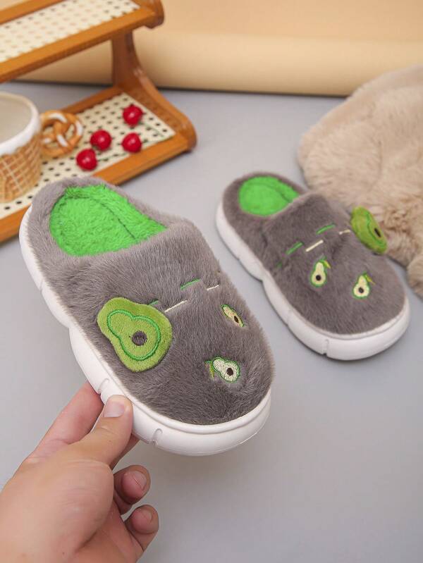 1 Pair Thermal Lined Comfortable Children's House Slippers