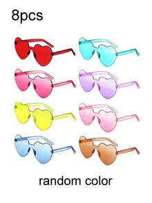 20/10/8/5pcs Set Frameless Pentagram Shaped Transparent Candy Color Party Glasses, Suitable For Parties, Swimming, Beach, Birthday, Carnival And Other Entertainment Activities And Party Favors (Random Colors) - Multicolor - View 7