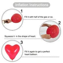 10-200 个白色、红色、粉色、蓝色 10 英寸心形乳胶气球，适用于生日派对装饰、情人节装饰、向爱人求婚、订婚装饰、婚礼装饰、房间装饰、户外摄影道具