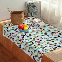Dachshund Printed Flannel Blanket - Soft, Comfortable, Lightweight | Sofas, Beds, Camping And Travel All Season Comfort | Cute Cartoon Dog Pattern | Machine Washable Polyester - Multicolor 4 - View 3