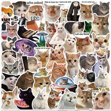 50pcs Cat Stickers Cute Animal Pet Stickers Waterproof Cartoon Vinyl Decals Kawaii Sticker Party Favors & Gifts For Boy Girl Adults Water Bottle Laptop Luggage Phone Snowboard Guitar Scrapbook