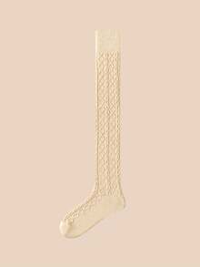 1/2/3/6双装女士过膝袜，针织链条设计，多色时尚百搭过膝袜，适合日常穿着，Y2K风格，春秋季节，舒适透气保暖 - 彩色 - 查看 13