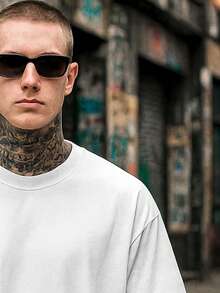 Camiseta Oversized Masculina Streetwear The Boston Camisa Algodão Premium 26.1 Unissex - Preto - Visão 4