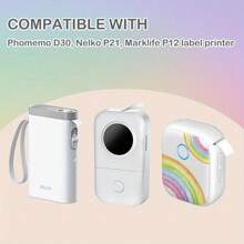 Label Maker Tape Compatible With Phomemo D30 Priner White Sticker Thermal Paper SelfAdhesive Waterproof 12 X 40mm 0.47 X 1.57in 180 Labels Roll 3 Rolls